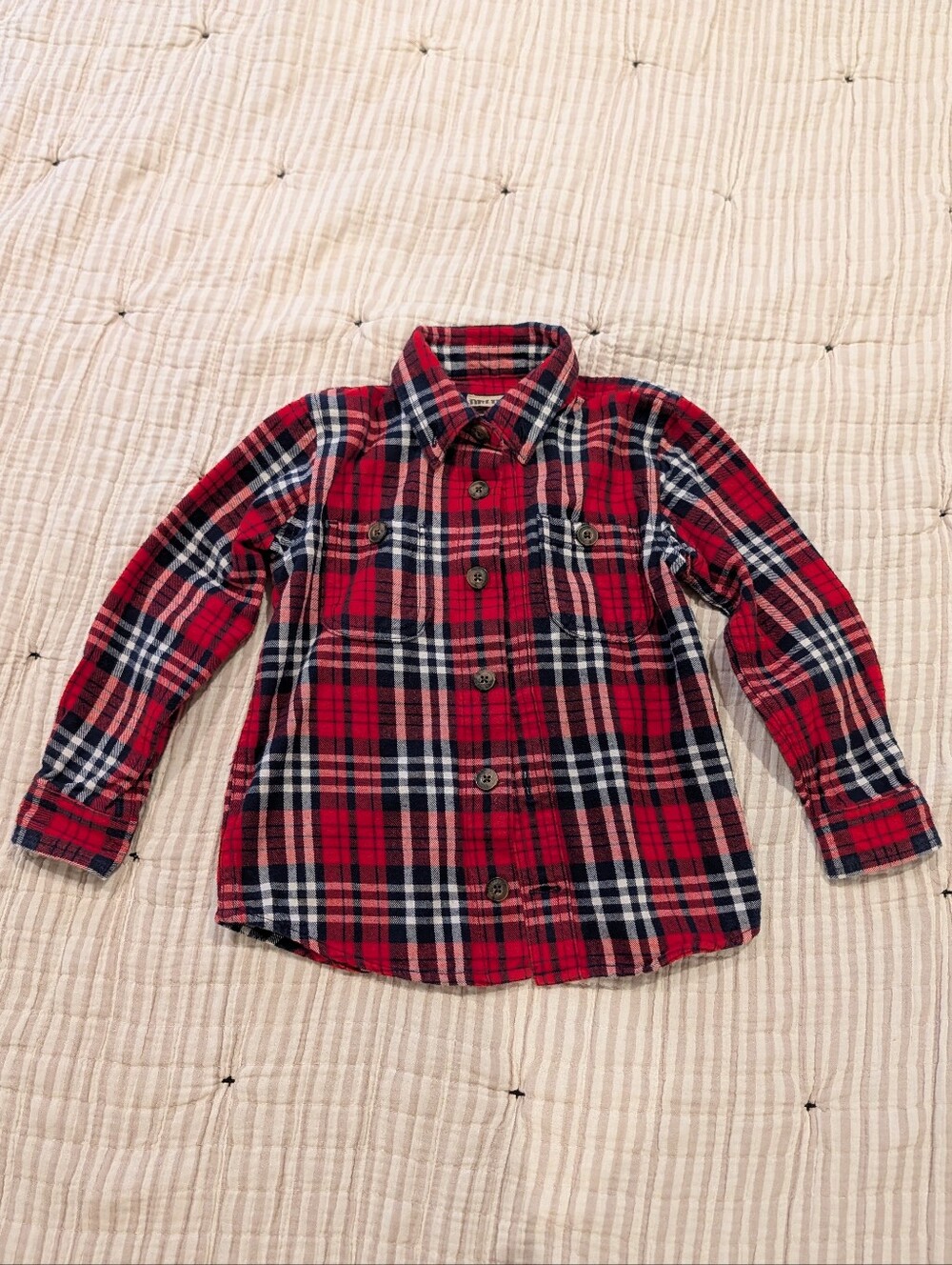 Duluth Kids Red Plaid Button-Up Shirt Size 3t
